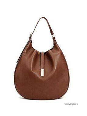 Suede Quilted Hobo Shoulder Bag Adjustable Strap Zipper Handbag